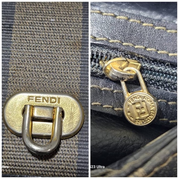 Authentic Fendi Vintage Convertible Pequin Top Handle Tote - Picture 5 of 10